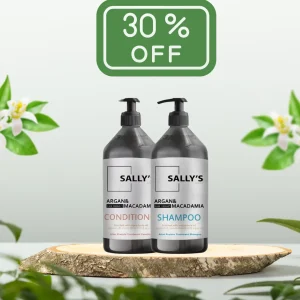 SALLY’S CHOICE ARGAN & MACADAMIA SHAMPOO + CONDETIONER 700ML