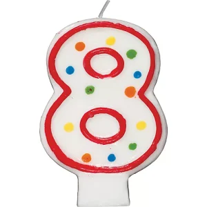 Birthday Candle #8 (colors may vary)