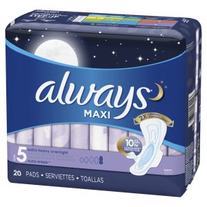 Always Maxi Overnight Extra Heavy With Wings 20ct