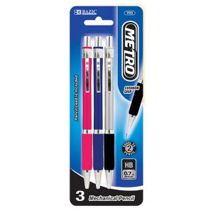 Bazic Metro Mechanical Pencil 0.7mm 3pk #703