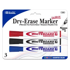 Bazic Dry Erase Marker 3pk #1250