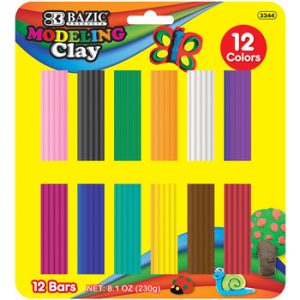 Bazic 12 Color Modeling Clay Sticks 230g #3344