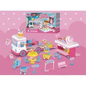 KIDS PRETEND PLAY DOLL HOUSE TOY SET  ICE CREAM CAR