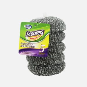 House Care Galvanize Mesh Wire Scourers 5 CT