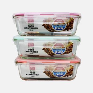 Chef Valley Rectangle Glass Food Container With Lid