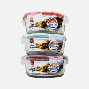 Chef Valley Round Glass Food Container With Lid 830ml