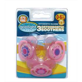 Grip-Tight Orthodontic Soothers 0-6+m (3pcs)