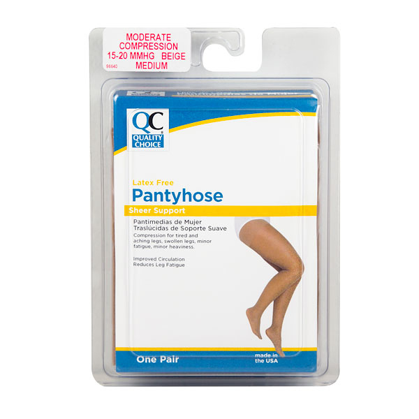 QC Pantyhose Medium Moderate Beige 15-20mm