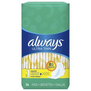 Always Pads Regular Ultra Thin With Wings 36ct